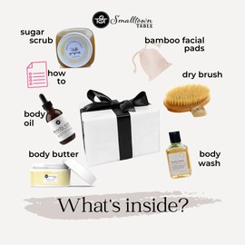 Dry Brush Skincare Set, Body Brush, Body Wash, Makeup Remover Pads, Sugar Scrub, Body Oil, Body Butter