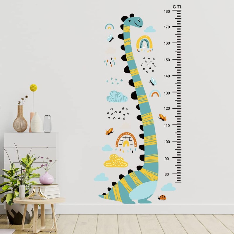 ZARROUEA Height Meter Wall Sticker, Stylish, Trees, Leaves, Animals, Cute,