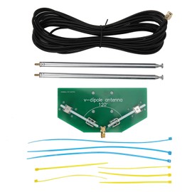 Stereo Antenna V Dipole Heat Dissipation High Efficiency Brand New Indoor Acceptor Telescopic Antenna for Home Radio