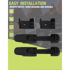 2PCS Hood Latch with Catch Bracket Compatible with Hummer H2 2003-2009 Accessories Parts Replaces 15097841 15186697