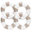 Whaline 4Pcs Inflatable Swimming Float Toy Striped Swim Ring Fun