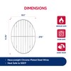 HIC Kitchen Roasting Oval Baking Rack, Chrome-Plated Steel Wire, For