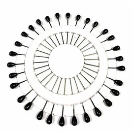Hijab Scarf Pearl Pins Wheel Craft Tailor Sewing Hat Multi Use DIY BLACK BIG