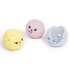 CHEWFFON 3 Pack Squeaky Dog Balls, 2-in-1 Interactive Fetch Ball Dog Toys, Dog Chew Toys for Aggressive Chewers, Plush Puppy Birthday Toys for Small Medium Large Dogs