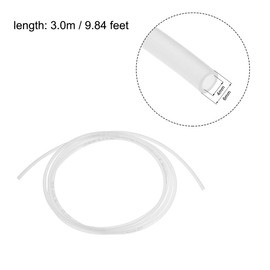 uxcell Nylon Line Hose Tube, 4mm(0.15") ID x 6mm(0.23") OD 3 Meter 9.8ft PA6 Nylon Tube Pneumatic Air Brake Tubing for Fluid Transfer Translucent