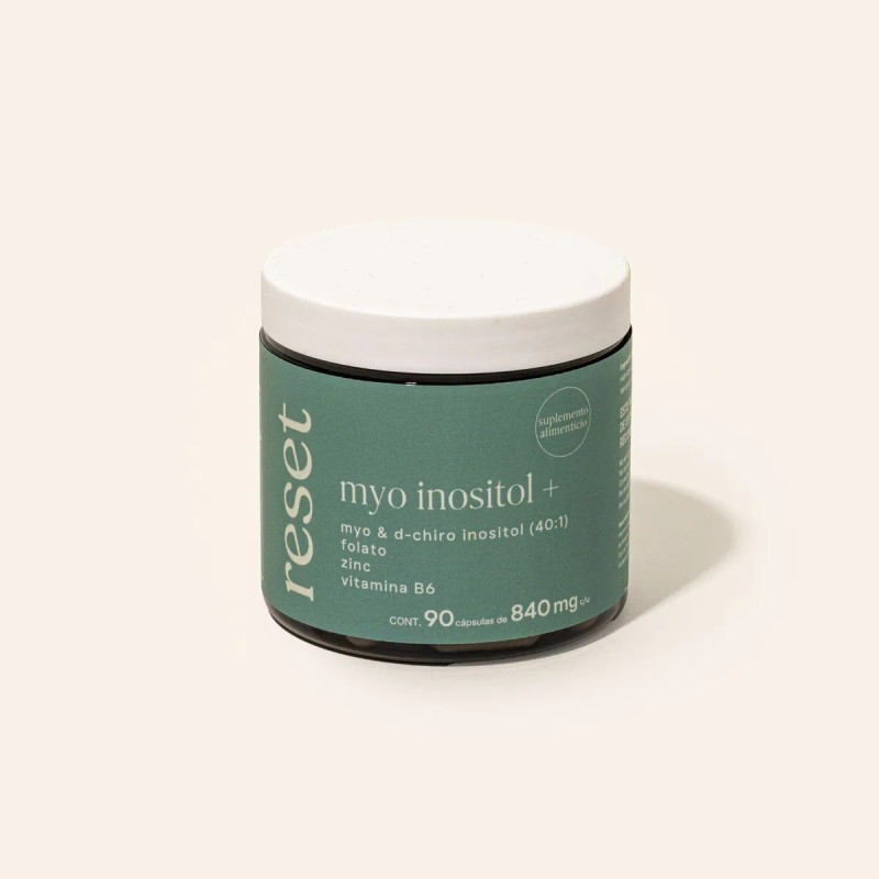 Reset |myo Inositol+ |myo&d-chiro Inositol Folato Zinc 90cap Sabor Sin