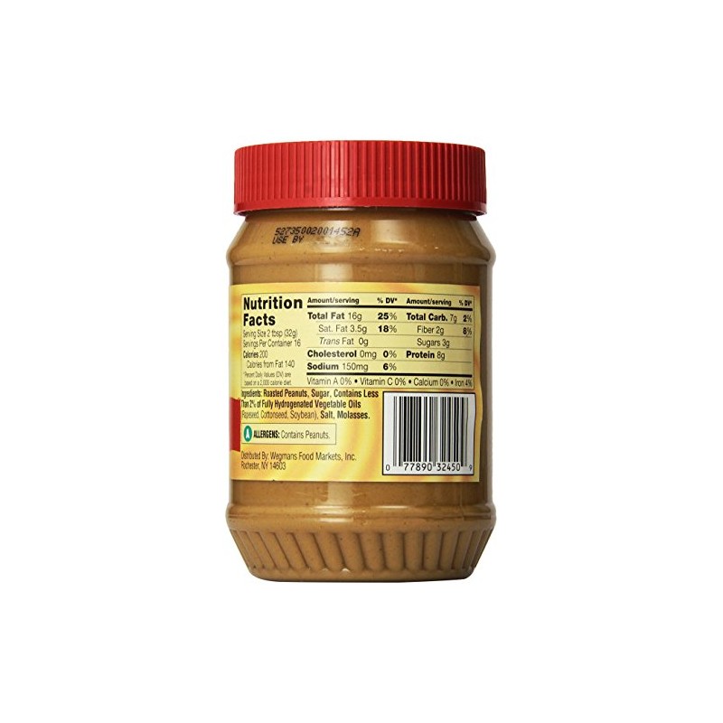 Wgmns Peanut Butter, Creamy, 18 Oz. (Pack of 2)
