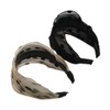 2Pcs Mesh Wave Point Wide Brimmed Headband, Non-Slip Hair Hoop