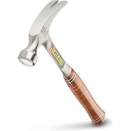 ESTWING Hammer - 16 oz Straight Rip Claw with Smooth Face & Genuine Leather Grip - E16S