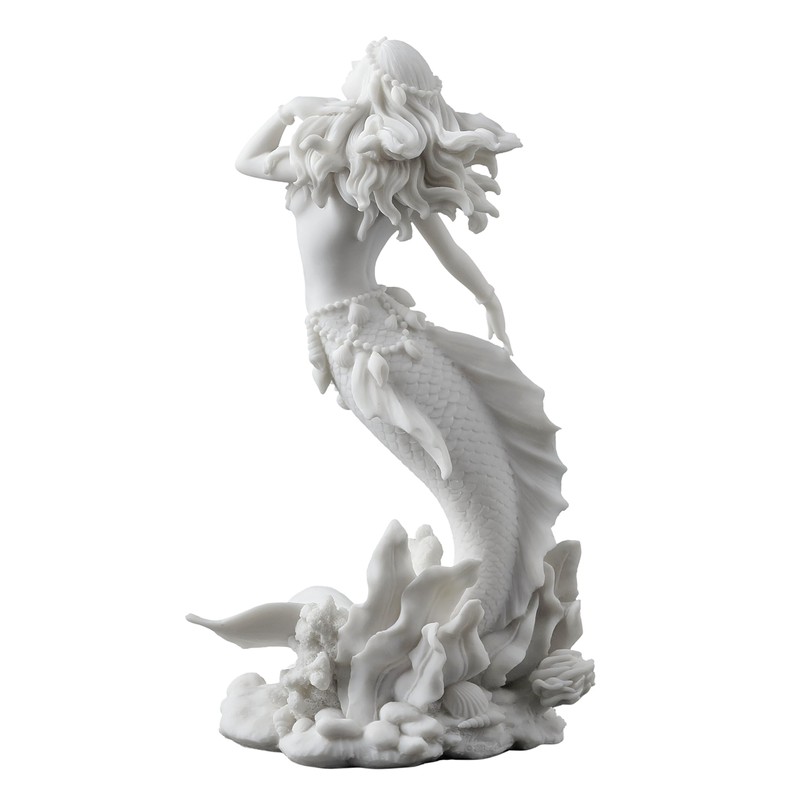 Beautiful Mermaid Rising from Sea Statue Sculpture Figurine