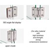 2 Pieces Glass Door Clamp Hinge,Zinc alloy Folding Door Hinge