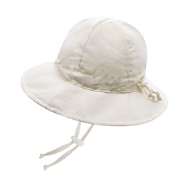 YAMEIZE Baby Girls Sun Hat - Adjustable Toddler Swim Summer Bucket Hat 6 Months-2 Years Beach Outdoor