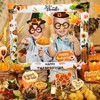 Thanksgiving Inflatable Selfie Frame Photo Booth Frame with 24Pcs Photo