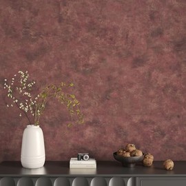 JSEVEM 16"×118" Extra Thick Luxury Red Copper Gold Rusty Metallic Concrete Wallpaper Peel and Stick Glossy Textured Metallic Concrete Contact Paper Vinyl Wall Stickers for Kitchen Cabinets Countertops