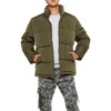 Forever 21 Men's Quilted Funnel-Neck Puffer Jacket, Olive