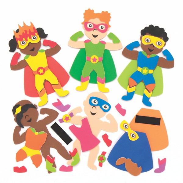 Baker Ross AT895 Star Heroes Mix & Match Fridge Magnets