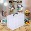 Lesbin 3-Tier Craft Storage Box, 30 Compartments Clear Plastic Craft