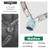 Watflow 3/4"Fittings,1Ft Washing Machine Y Mixer Hose with Octagonal Wrench,