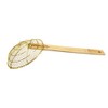Sunrise Kitchen Supply 6" Round Brass Spider Strainer with Bamboo