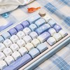 COOMICKEY Blue White PBT Keycaps XOA Keycaps, Custom Keyboard Keycaps