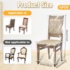 Exclaith 4 Pack Plastic Dining Room Chair Covers with Backrests