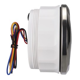 MOTOR METER RACING W Pro Series 85mm 3-3/8" Tachometer 6000 RPM Gasoline Diesel Engine with Hour Meter Black Dial White LED Waterproof for Car Truck Boat Yacht Motorcycle