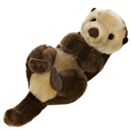 Aurora® Realistic Miyoni® Sea Otter Stuffed Animal - Lifelike Details Make a Cherished Companion - Perfect for Decorating Bedrooms or Classrooms - Brown 10 Inches