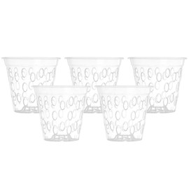 Kalapanta Transparent Plastic Pot for Orchids with holes, Mesh Pot with raised bottom - (Ø 14 cm, 5 pots)