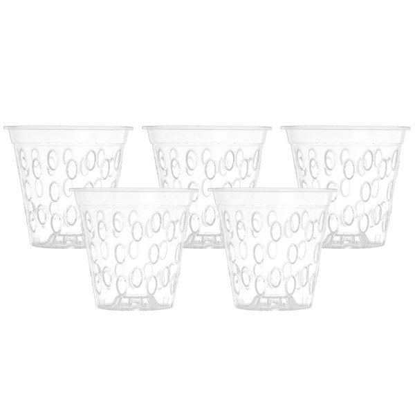 Kalapanta Transparent Plastic Pot for Orchids with holes, Mesh Pot