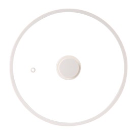 CAROTE 10" Silicone Lid for Pots, Pans and Skillets, Pot Lid With Heat Resistant Silicone Rim and Tempered Glass, White