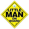 Little MAN On Board Car Sign Suction Cup Car Window