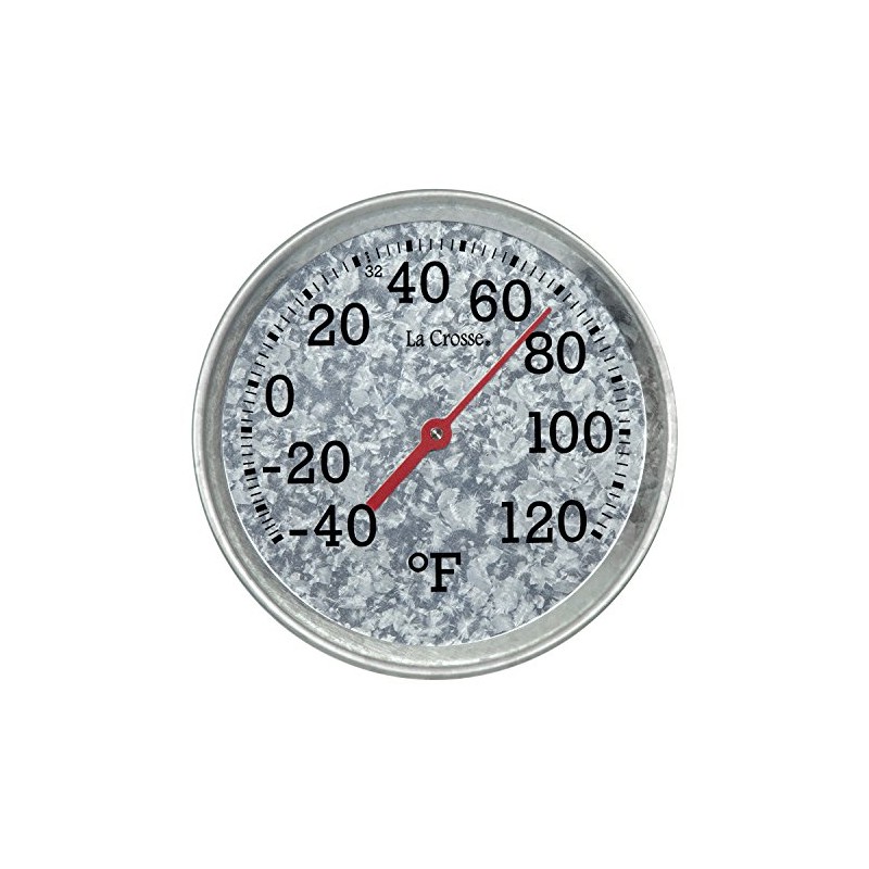 La Crosse 8" Galvanized Metal Thermometer T85234