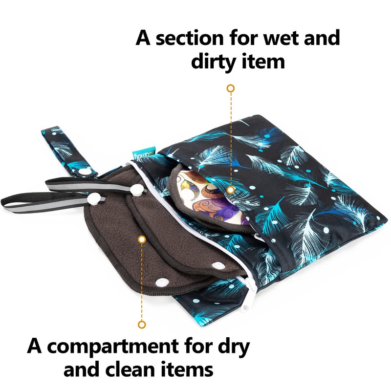 Teamoy 3Pcs Pee Cloth with Storage Bag, Reusable Pee Rag