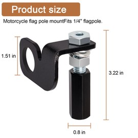 VQQLII Flag Pole Rear Axle Mounting Holder Set (for Quick Install 1/4" Flag Pole) with A 22.5mm Rear Axle Diameters Apply to-Dirt Bike-Bike-Motorcycle