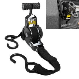 Ausla Auto Ratchet Strap Retractable Ratchet Straps Automatic Retractable Belt Heavy Duty mit Stahlgewebe für Motorrad LKW Anhänger Ladung Gepäck Sicherung