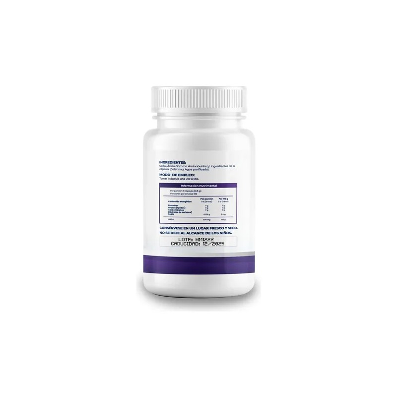 Gaba 500mg 100 Cápsulas Por Frasco