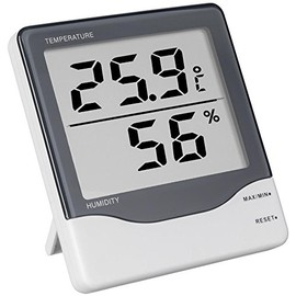 TFA Dostmann Digital Indoor Thermometer with Large Display, 30.5002, Measuring Indoor Temperature, Humidity, Healthy Indoor Climate, White