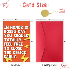 Abeletree Boss's Day Card Gifts for Boss Leader Manager, Funny Boss Lady Gifts for Women, Cute Boss Day Card Gifts for Men, Best Bosses Birthday Card Gifts for Boss
