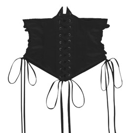 YINGWIN Pirate Costume Women's Dresses Corset Women's Chiffon Dress Women's Off Shoulder Dress, White + Black Corset