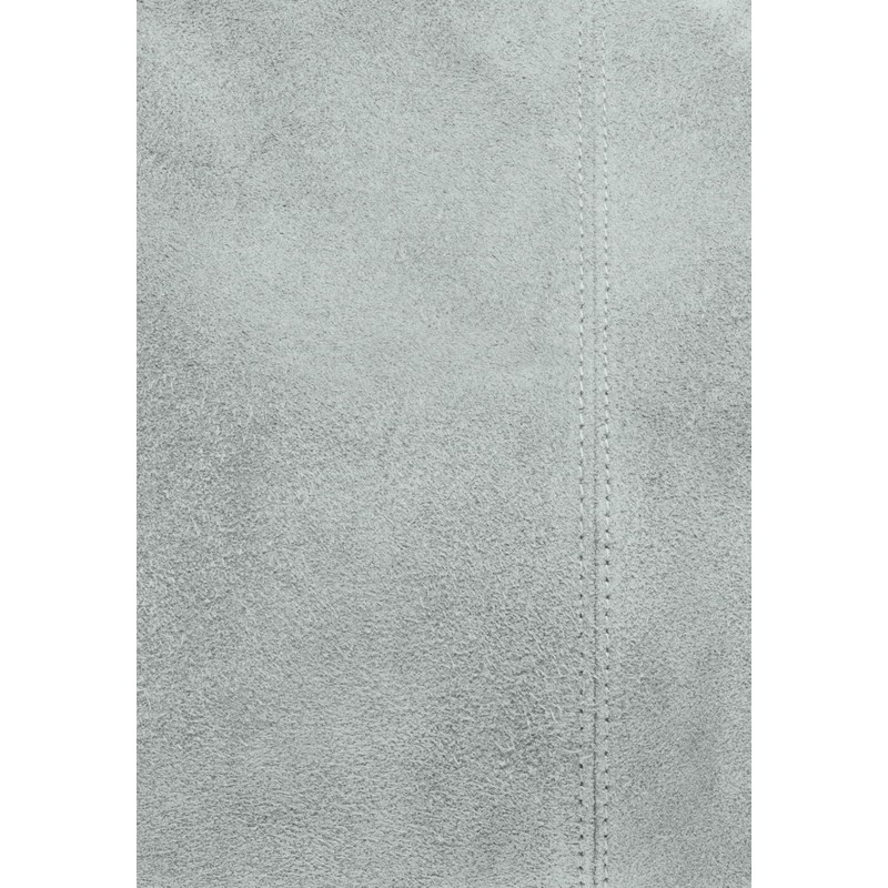 Caspar TL617 Large Women's Vintage Suede Bag, light grey