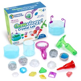 Learning Resources Gemology! Crystal Lab,STEM Toys, Early Science, Science Kit for Kids, Fun Gifts for Kids, 20 Pieces, Ages 4+