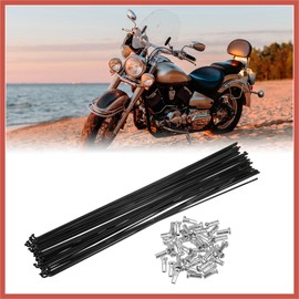 ACROPIX 40 Pcs Bicycle Steel Spokes 14G Bike Spoke 286mm Length with Nipples for Most Bicycle Car Parts