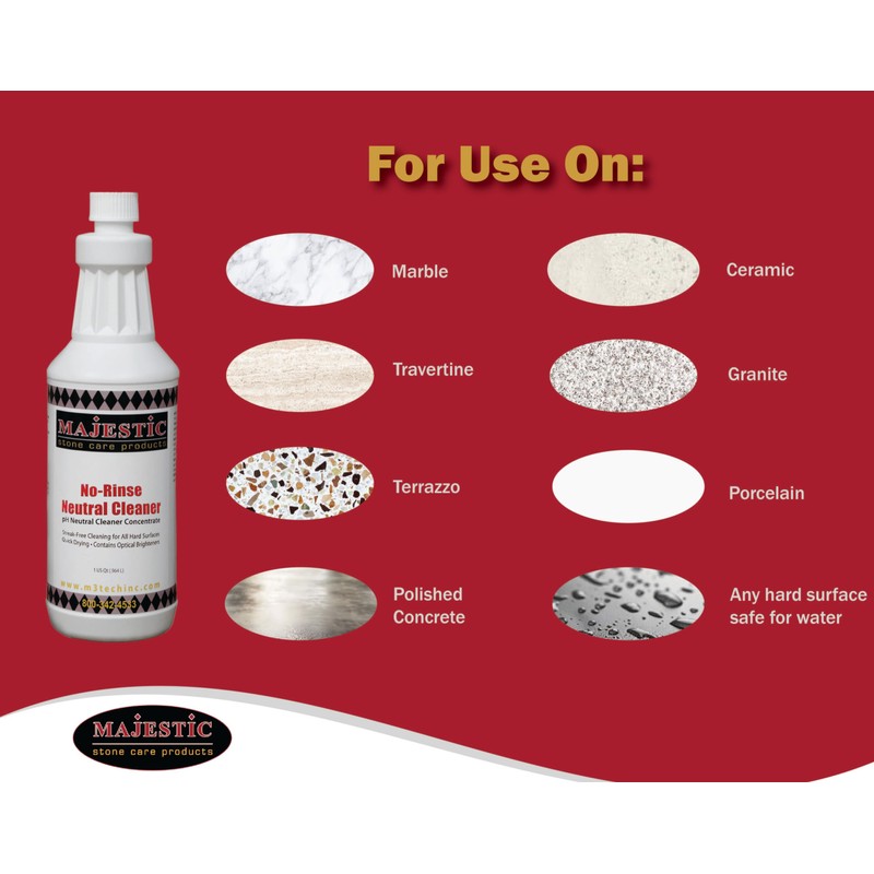 Majestic Stone Care Products Neutral Cleaner Concentrate Qt