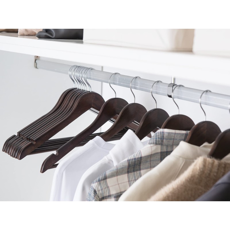 StorageWorks Wooden Hangers 20 Pack, Wood Coat Hangers for Closet,