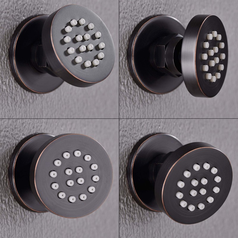 Solid Brass Body Spray Shower Jet - Round Massage Side