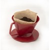 HIC Coffee Filter Cone, Red, Number 1-Size, Brews 1 to