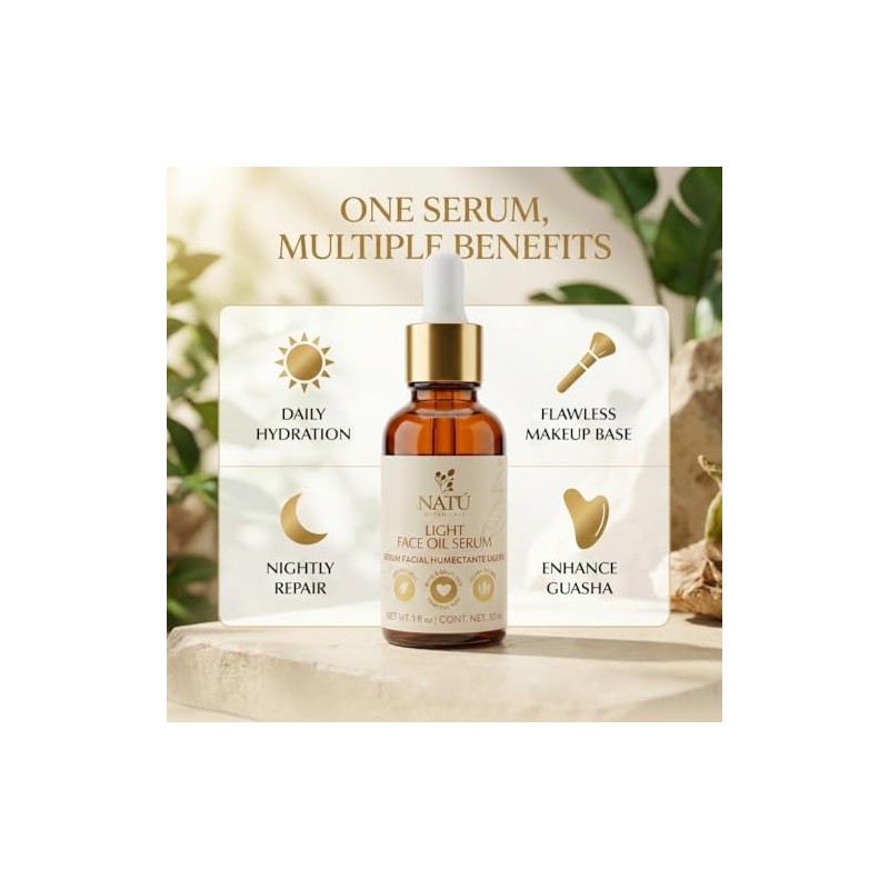 Serum Facial Humectante Ligero NATÚ BOTANICALS para Piel Grasa y