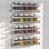 LUCYCAZ 4 Pack Wall Mounted Spice Rack with 16 Hooks,
