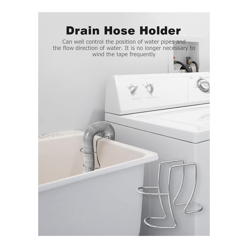 Hopbucan Washing Machine Drain Hose Holder, Adjustable Drain Hose Holder,