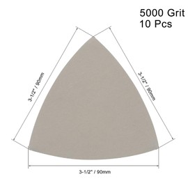 MACHSWON Polishing Sandpaper Suitable for 3-1/2 Oscillating Multitools, Silicon Carbide (Dry/Wet) 5000 Grit Pack of 10